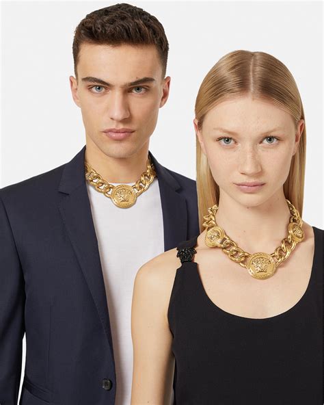 versace medusa choker necklace|Versace Medusa necklace with tag.